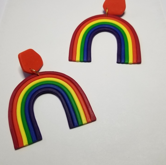 Handcrafted polymer clay earrings - Picture 1 of 1